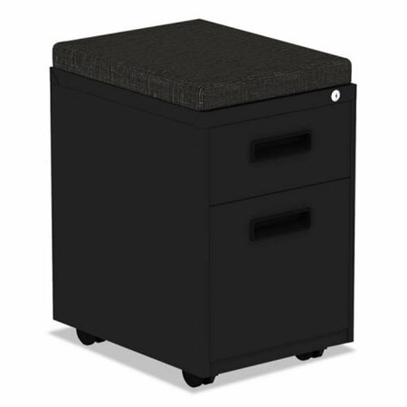 FINE-LINE ALE Two-Drawer Metal Pedestal File with Full-Length Pull, Black FI639485